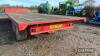 Tandem axle 27ft flat bed trailer on 435/50R19.5 wheels and tyres - 6