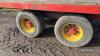 Tandem axle 27ft flat bed trailer on 435/50R19.5 wheels and tyres - 9