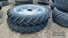 Pr. of 300-95-R46 Case Rowcrop Wheel & Tyres