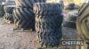 4no. Solid Skid Steer Rims & Tyres 36x14-20