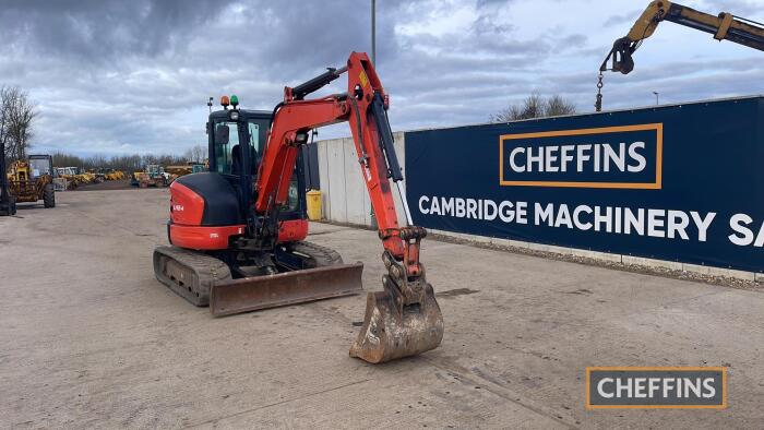 2018 Kubota U48 Excavator c/w red key, quick hitch, 3no. buckets Hours: approx 2370 Ser. No. 56100