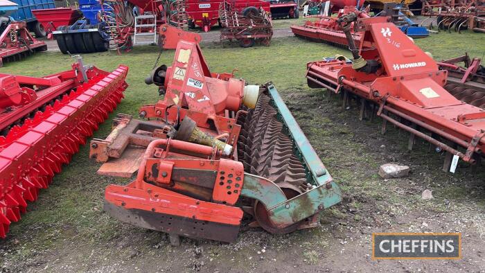 Kuhn 3002 3m Power Harrow c/w flexicoil & packer roller