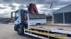 2007 Iveco Beaver Tail Lorry c/w hydraulic ramps, rear steer lift axle, recovery winch, Fassi crane with remote control in office Reg. No. GN57 CVW - 9