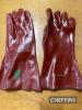 40no. Prs of Heavy Duty Red PVC Work Gloves UNRESERVED LOT - 6