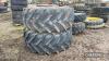 Pr. of 650/60x38 Wheels & Tyres UNRESERVED LOT