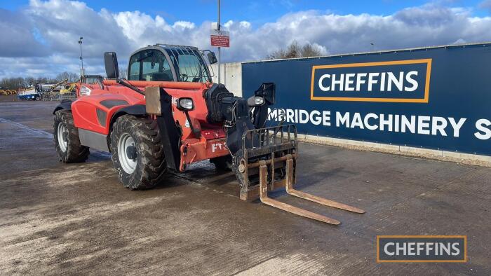 Manitou 18m Telehandler c/w jack legs, side shift, forks Ser. No. 258584