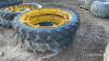 Pr. of 8.3x44 Rowcrop Rims & Tyres no Pr. of 8.3x44 Rowcrop Rims & Tyres 
<br/>no centres 
<br/>UNRESERVED LOT - 2