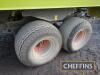 2018 Claas Quadrant 2100 tandem axle baler fitted with autolube on Trelleborg 520/50-17 wheels and tyres Serial No. 74300143B Bale count: 35,694 - 11