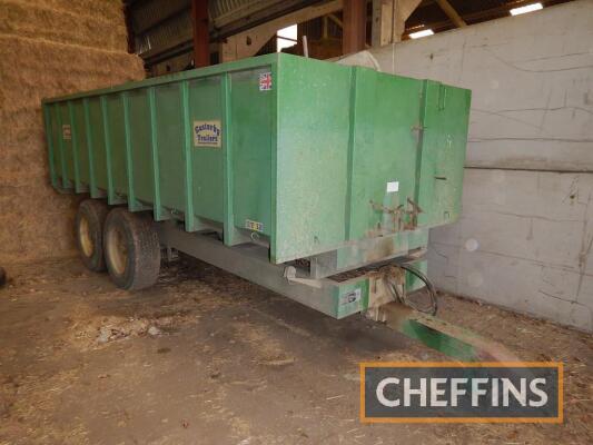 1994 Easterby GT12 12tonne tandem axle steel monocoque trailer with manual tailgate and sprung drawbar on 385/65R22.5 wheels and tyres Serial No. 2613