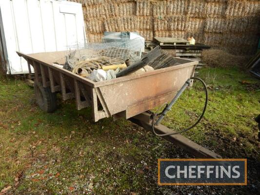 Single axle dump trailer (contents not included)