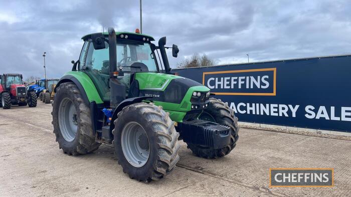 2014 Deutz 6210 Tractor c/w 50kph, 200hp, 620/70x42 tyres Hours: approx 4925 Reg. No. KX14 DZY