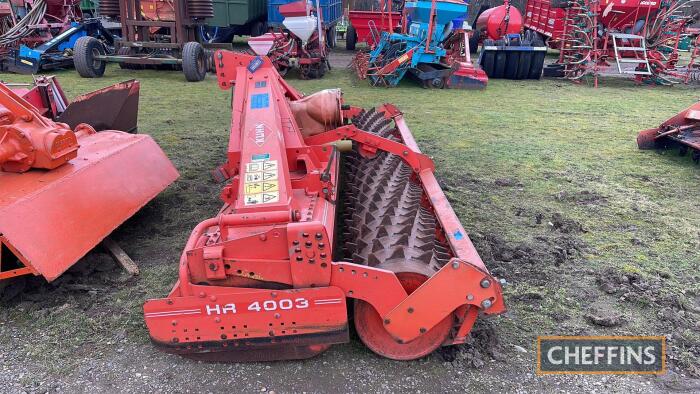 2003 Kuhn HR4003 Power Harrow c/w maxi packer, levelling board