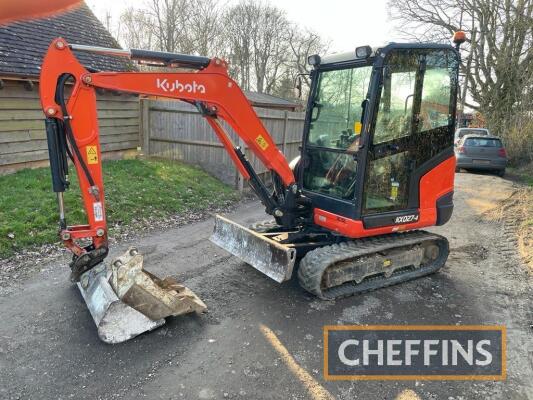 2019 Kubota KX027 red key Hours: approx 2190