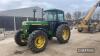 John Deere 3050 4wd Tractor c/w 40k, registration documents to be supplied by the vendor Reg. No. H821 WBV Ser. No. 3050S *L03050C704863 - 4