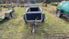 Galvanised 6x3 Car Trailer c/w ladder rack, braked, spare wheel