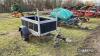 Galvanised 6x3 Car Trailer c/w ladder rack, braked, spare wheel - 2