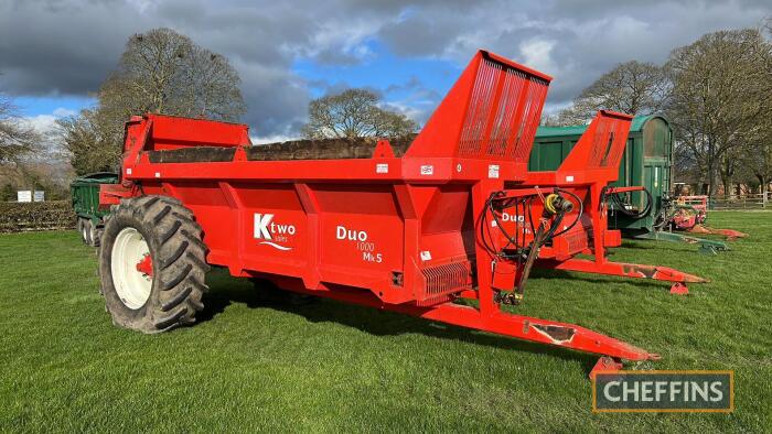 2016 K2 Duo 1000 MK5 Muckspreader Serial No. K2D 01 16 19 3113