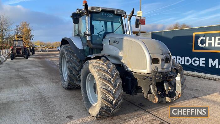 Valtra T160 Silver Tractor c/w electric spools, front linkage Hours: approx 8600 Reg. No. SR03 LBN Ser. No. N26306