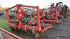 2017 Mastek Slurry Mate 5 leg Cultivator c/w slurry injectors, front spring loaded discs, hydraulic autoreset subsoiler tines and hydraulic adjustable rear flat press roller. Hydraulic slurry macerator distribution head and pipe guide bracket. Ser. No. - 3