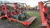 2017 Mastek Slurry Mate 5 leg Cultivator c/w slurry injectors, front spring loaded discs, hydraulic autoreset subsoiler tines and hydraulic adjustable rear flat press roller. Hydraulic slurry macerator distribution head and pipe guide bracket. Ser. No. - 15