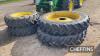 Setof 4no. pr 380/90R50 rear and 380/85R34 front wheels and tyres