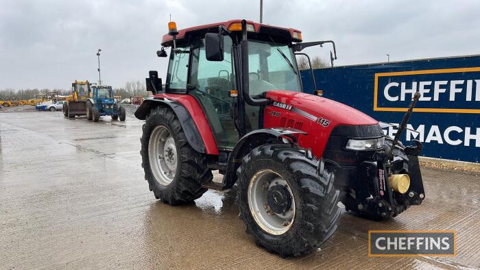 Case JXU 115 Tractor c/w air con, 40k, front linkage & pto, registration documents in office Reg. No. YN12 FZZ Ser. No. ZCJL09427