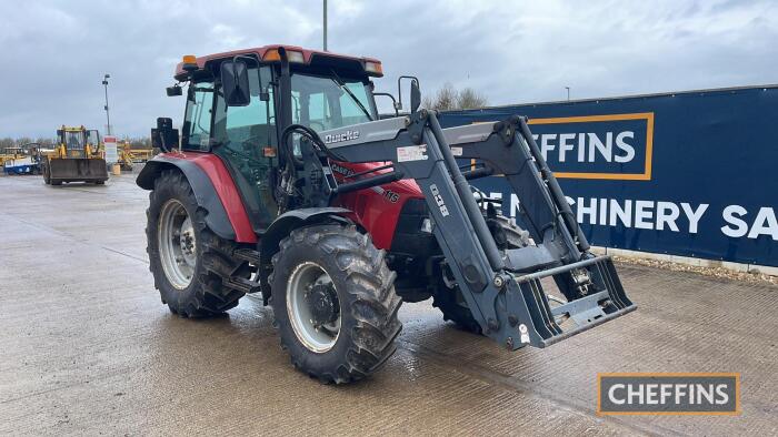 Case JXU 115 Tractor c/w air con, 40k, Quicke Q38 loader, registration documents in office Reg. No. YN12 FZY Ser. No. ZCJL08709