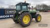 1990 John Deere 3350 Tractor c/w registration documents and manual in office Hours: approx 9300 Reg. No. G159 MNG Ser. No. L03350U707348 - 12