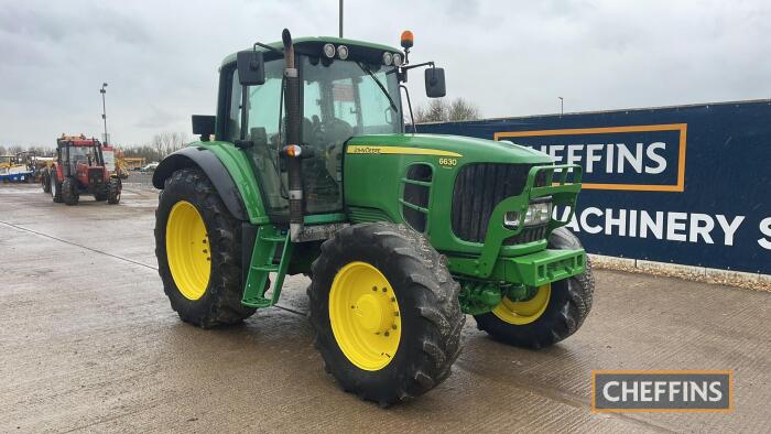 John Deere 6630 Premium Tractor c/w TLS Reg. No. NX08 EKG Ser. No. LO6630G555590