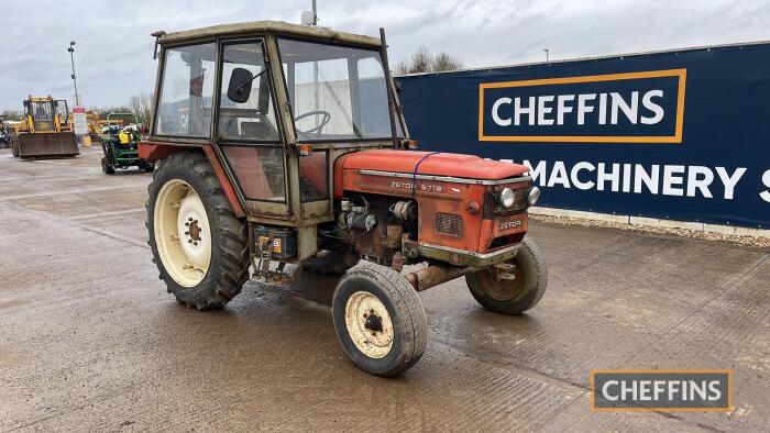 Zetor 5718 Tractor c/w registration documents in office Reg. No. OCL 560P Ser. No. 18532