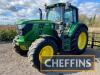 2015 John Deere 6115M Tractor c/w Power Quad, 40k, air con, TLS, 16.9 R38 & 14.9 R24, registration documents in office, direct from farm with undiagnosed drive fault, drive shaft has been removed but no further investigation carried out Reg. No. AU65 ZW