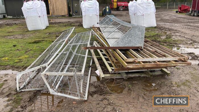 Qty of Cattle Feed Barriers, gates and Hay Racks