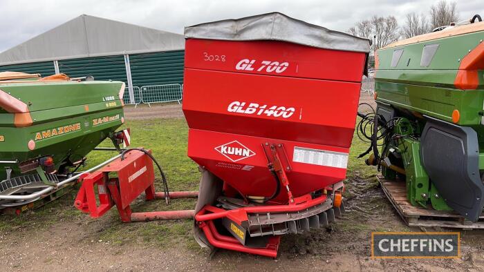 2003 Kuhn MDS 1141 Fertiliser Spreader c/w Quantron M control box in office , 24m discs, hydraulic Telemat Border Control Ser. No. 20292