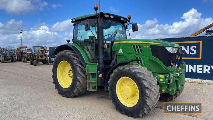 2014 John Deere 6150R Tractor c/w Auto Quad, front linkage Reg. No. YE14 FWJ Ser. No. 1LO6150RTEN797469