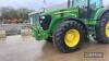 2008 John Deere 7930 Tractor c/w Auto Powr, 50k, active seat, air brakes, front linkage, Trelleborg 710/70 R42 & 600/70 R30 Reg. No. AE08 KZK Ser. No. RW7930DOO8962 Hours: approx 7700 - 20