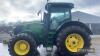 John Deere 7290R Tractor c/w Auto Power, 50k Hours: approx 6400 Reg. No. AU14 AKN - 6