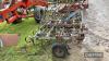 Folding Triple K Cultivator c/w 2no. depth wheels - 3