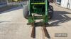 John Deere 6330 Tractor c/w Power Quad, JD 633 loader, pallet forks, 40kph, air con - 3