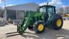 John Deere 6330 Tractor c/w Power Quad, JD 633 loader, pallet forks, 40kph, air con - 6