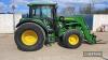 John Deere 6330 Tractor c/w Power Quad, JD 633 loader, pallet forks, 40kph, air con - 14