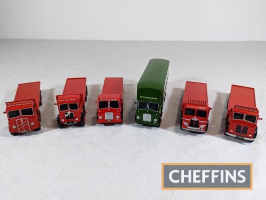 British Road Services, 6no. kit-built trucks and lorries, mostly flatbed, Believed to be mostly ASAM. Inc ERF, Foden, Leyland and Bristol. c. 1:48 scale