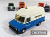 Qty diecast and kit-built vehicles including Ferguson van, British Telecom vans, Police and Fire Service, Morris Ital, Citroen, Austin Metro, Range Rover, LDV etc. c. 1:48 scale - 9