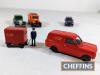 Qty diecast and kit-built vehicles including Ferguson van, British Telecom vans, Police and Fire Service, Morris Ital, Citroen, Austin Metro, Range Rover, LDV etc. c. 1:48 scale - 10