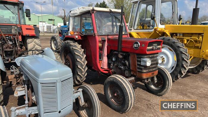 1972 MASSEY FERGUSON 165 4cylinder diesel TRACTOR Reg. No. WAM 650K Serial No. 604973 Fitted with power steering and standard gearbox