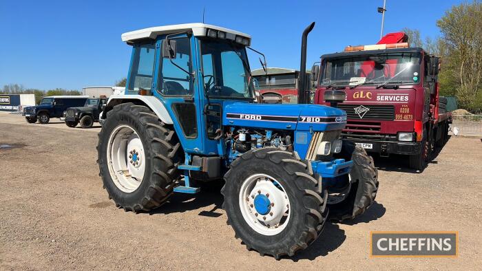 1989 FORD 7810 6cylinder diesel TRACTOR Reg. No. F94 NCU Serial No. C01406 Fitted with turbo, twin assistor rams and air con