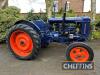 FORDSON E27N 4cylinder petrol/paraffin TRACTOR Serial No. STD77/1163725 Fitted with rear linkage, swinging drawbar and side belt pulley. Supplied by F.H Sims & Sons, Birmingham - 7