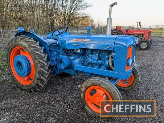 1963 FORDSON Super Major 4cylinder diesel TRACTOR Reg. No. 794 KOO Serial No. C782277 New tyres all round and fitted with rear wheel weights. Current V5 in office with older registration documents and tax discs