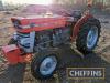 1978 MASSEY FERGUSON 135 3cylinder diesel TRACTOR Serial No. 5T3X140844 A well presented example with underslung exhaust. 6no. front weights fitted. Key and Spanish logbook in office - 7