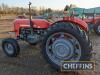 1958 MASSEY FERGUSON 65 diesel TRACTOR Reg. No. WWU 735 Serial No. SNY502866 Presenting in good useable order. This 65 starts readily and drives well. It appears to have received some mechanical restoration whilst keeping the tinwork looking original. - 4