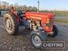 1958 MASSEY FERGUSON 65 diesel TRACTOR Reg. No. WWU 735 Serial No. SNY502866 Presenting in good useable order. This 65 starts readily and drives well. It appears to have received some mechanical restoration whilst keeping the tinwork looking original. - 6